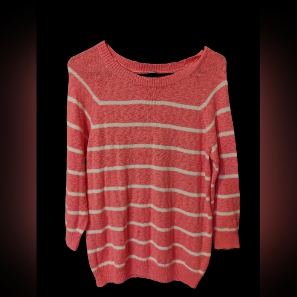 Cozy Striped Pink Sweater